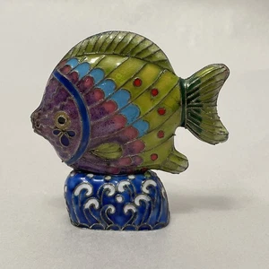 Cloisonne Fish Figurine - Picture 1 of 10