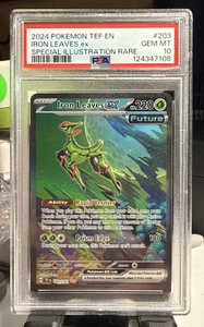 Iron Leaves ex 203/162 (Pokémon 2024) PSA 10 - Temporal Forces - SIR - Picture 1 of 2