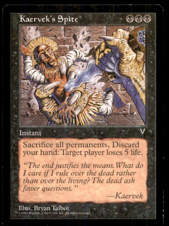 MTG Kaervek's Spite LP Light Play Visions [4419] - Image 1 of 1