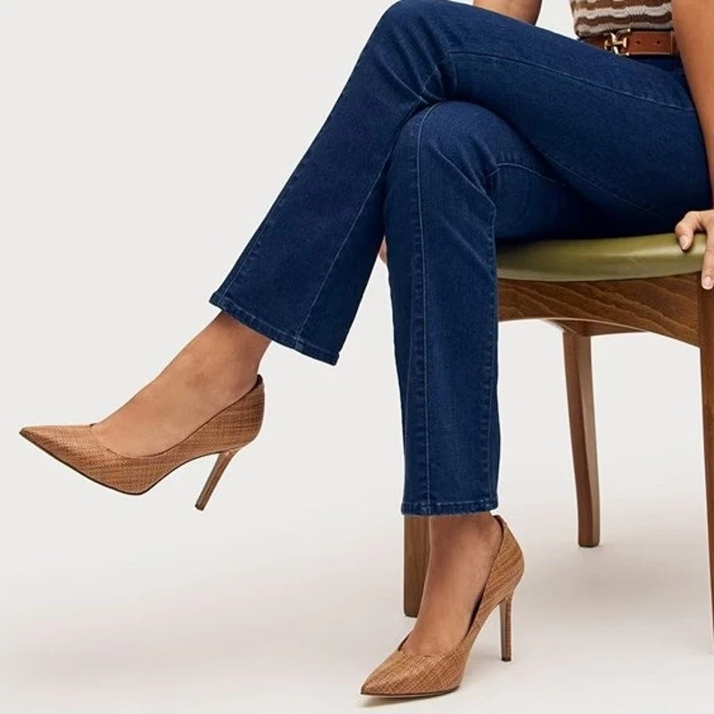 Sam Edelman Women's 7W Cuoio Weave Hazel Stiletto Heel Pumps Pointed Toe L14-32 - Image 1 of 4