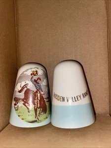 Vintage Rodeo Cowboy "Hidden Valley Ranch " Salt and Pepper Shakers western - Bild 1 von 7