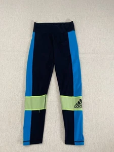 Adidas Leggings Damen M schwarz blau grün Climalite Stretch sportlich Pull On - Bild 1 von 11