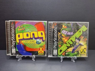Centipede PS1 + Pong The Next Level For PlayStation 1 2 Game Bundle CIB Tested  - Image 1 of 4