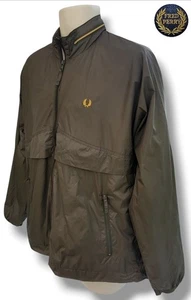 Fred Perry light weight Harrington Khaki Green Jacket size Med Mods Casuals - Picture 1 of 18