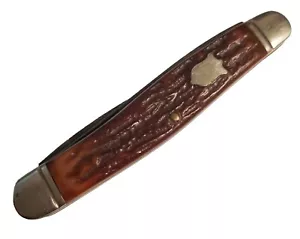 Camillus Knife New York USA Model 20 Muskrat Jigged Delrin Handles Vintage VGUC - Picture 1 of 18