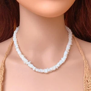 Bohemian Seashell Necklaces Irregular Chip Beads Necklace For Women Men Choker - Picture 1 of 6