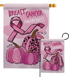 Pinktober Garden Flag Support Awareness Decorative Small Gift Yard House Banner - Picture 1 of 19