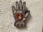 Hand Tooled Wooden Hand Tin And Copper 5” X 3” Hand Made USA