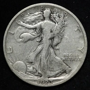 1923-S Walking Liberty Silver Half Dollar FINE E300 GWCH - Picture 1 of 2