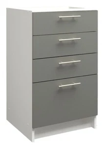 JD Greta NOT Adjustable Kitchen Drawer Unit 500mm - Grey Matt - Picture 1 of 8