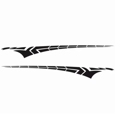 Car Stickers Racing Long Stripe Decals Graphics Side Body Door Vinyl Decorative - Image 1 of 4