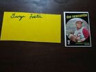 (CINCINNATI REDS) George Foster auto'd index card + Don Newcombe 1959 Topps card