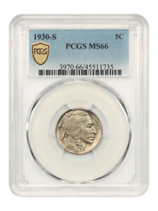 1930-S 5c PCGS MS66 - Full Mint Bloom - Buffalo Nickel - Full Mint Bloom