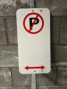 NO PARKING 45x23cm P Street Sign RTA Specs Motor Vehicle Construction Roadworks - Picture 1 of 8