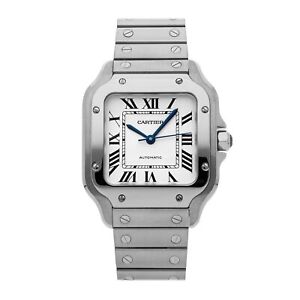 Cartier Santos Medium  Automatic Steel Mens Bracelet Watch WSSA0010