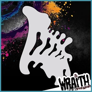 Freehand Shield #2 - Reusable Airbrush Stencil Template - Picture 1 of 4