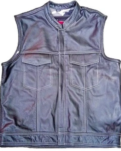 Motorrad Tarnweste Futter Sons of Anarchy Biker Zip USA Lederweste          - Bild 1 von 3