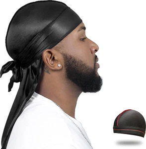 Forcewave Silky Durag for Men Wave Cap Satin Dorag for Men Women 360 Wave - Bild 1 von 11