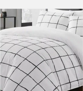 City Scene Twin Duvet Cover Set Duvet Cover & Standard Pillow Sham White Zander - Picture 1 of 5