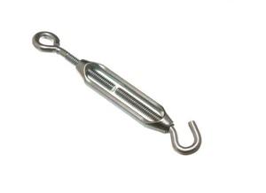 2 X Chain Link Wire Strainer Turnbuckle Tensioners Hook - Eye M6 Steel | Onestop - Picture 1 of 1