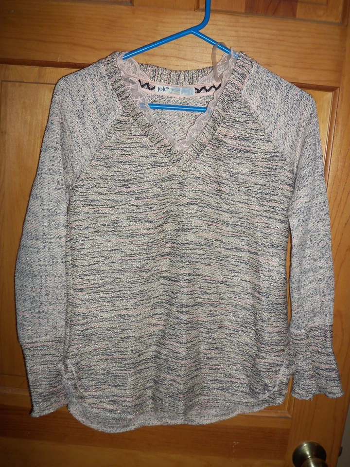 Suéter tejido rosa y gris Jolt para mujer talla XSmall usado en excelente estado Foto 1 de 1