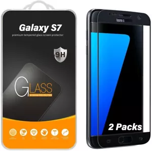 2X Supershieldz Tempered Glass Full Cover Screen Protector for Samsung Galaxy S7 - Picture 1 of 8