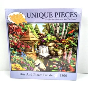 Unique Pieces  BITS AND PIECES 1500 PIECE  PUZZLE - SECRET GARDEN 48124 - Picture 1 of 5