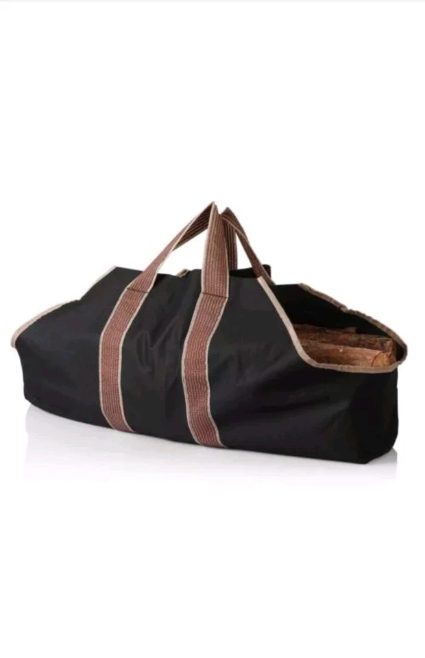 Bolsa de lona para chimenea leña leña troncos bolsa porta carrito portátil Foto 1 de 1