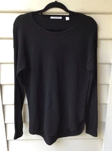Trenery Jumper Wool Cashmere Blend Black S 10 Knit Curved Hem Slit Sides EUC - Bild 1 von 9
