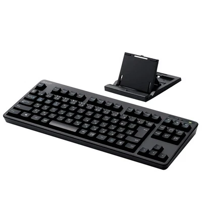 ELECOM Bluetooth Keyboard Membrane Type with Stand Multi-Pairing Compatible iPad - Image 1 of 4