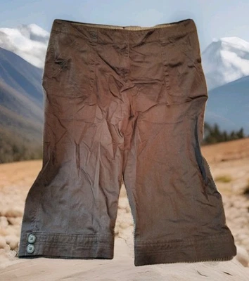 JMS Just My Size Brown Straight Leg Capris, Size 24w, Zipper, Pockets - Image 1 of 4