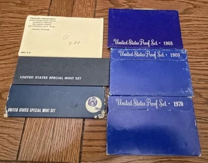 1965,1966,1967,1968,1970 US MINT Proof SETS 6x 40% Silber Kennedy 30 Münzen - Bild 1 von 8