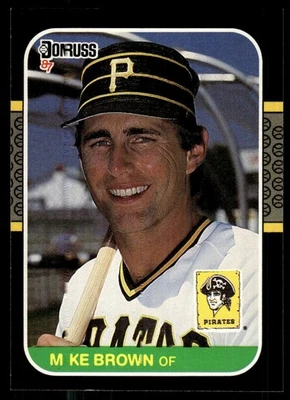 1987 Donruss Mike Brown Pittsburgh Pirates #168 - Image 1 of 2