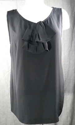 Топ Kate Spade женский дубовый комнатный черный шелковый без рукавов Ciara размер средний - Изображение 1 из 4