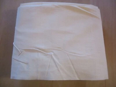 Coupon N°22 de tissu ancien pour drap lin coton écru 220 x 275 cm neuf Très sale - Photo 1/4