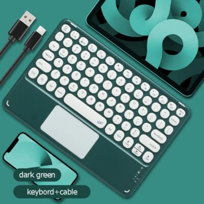 Touchpad Bluetooth Keyboard Mouse For iPad 10/9/8/7/6/5th Gen Air 2 3 4 5 Pro 11 - Image 1 of 4