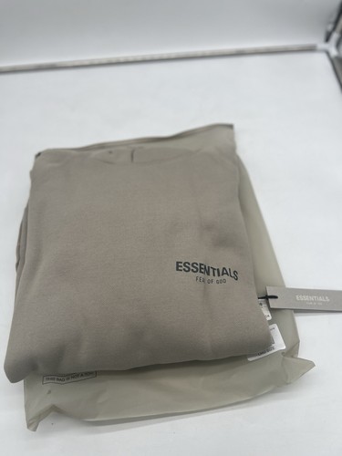 Felpa con cappuccio Essentials Fear Of God x SSENSE lino marrone taglia large nuova in borsa beige nebbia