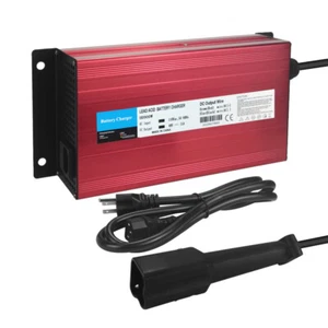 48V 15A Golf cart Charger for 48V Yamaha G29/Drive 2007-Up 3-pin Leaf Plug RED - Picture 1 of 8