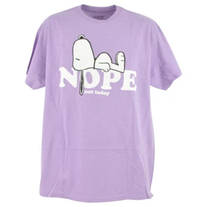 Camiseta Camiseta Peanuts Hybrid Snoopy Nope Not Today Púrpura Cuello Redondo Adultos - Imagen 1 de 3