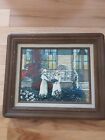 Hargrove Serigraph Canvas Painting Small Size Subject Children In The Garden