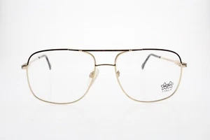 Luxottica Larry Gold Carbowine Electroplated Aviator 60/19-140 mm Italy - Picture 1 of 9