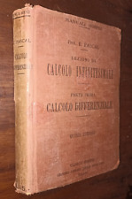 PASCAL LEZIONI CALCOLO INFINITESIMALE parte I  1924 MANUALE HOEPLI