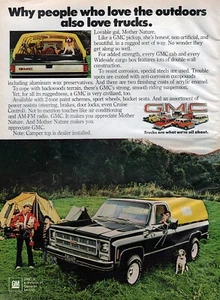 Camioneta GMC Sierra 1979 ""Madre Naturaleza"" anuncio original impreso en color - Imagen 1 de 1