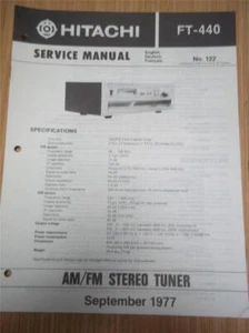 Hitachi Servicehandbuch ~ FT-440 Tuner ~ Original Handbuch - Bild 1 von 1