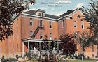 Salina Kansas~Wesleyan Dormitory~Ladies On Porch, Gents On Steps 1913 Postcard
