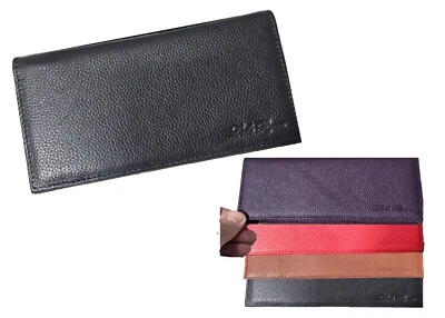 Cubierta de chequera de cuero de grano completo - 2 años de garantía de devolución de dinero Foto 1 de 4