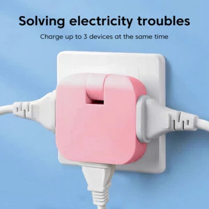 180 Degree Rotatable Socket 3-in-1 EU Plug Converter Travel EU Extension Plug - Afbeelding 1 van 16