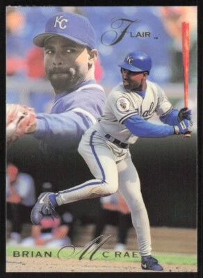 1993 Flair Baseball Card Brian McRae #221 Kansas City Royals - Image 1 of 2