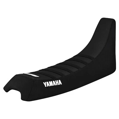 Cubierta de asiento con pinza Yamaha Big Wheel 200 1985-1988 todas las costillas negras/negras #397 logotipo Foto 1 de 4