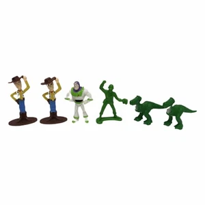 Disney Toy Story Pixar Lot of 6 Toy Figures - Woody (2), Rex (2), Buzz, Army man - Picture 1 of 8